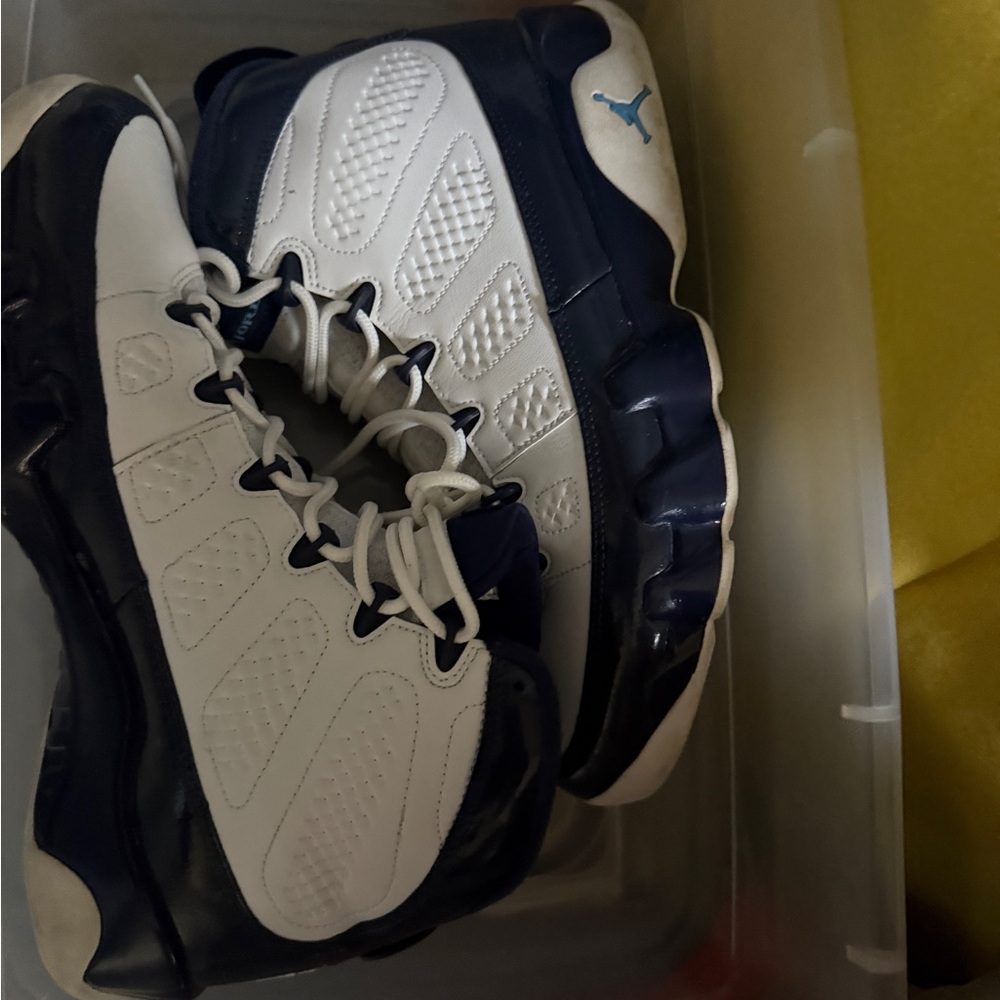 Nike White and Blue Men's Shoes
